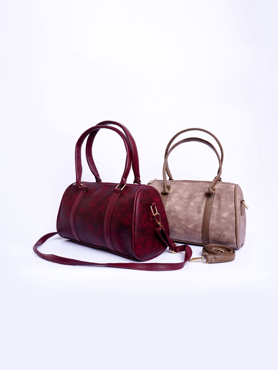 Nola Suede Barrel Bag